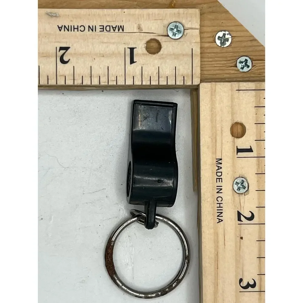 Vintage SERO P-38 Black Whistle Keychain Made in USA Collectible Accessory